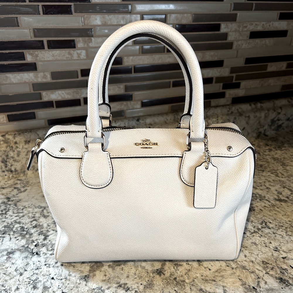 White coach satchel bag
